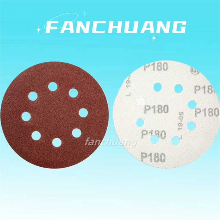 8 Holes Red Polishing Disc Flocking Sand Tray